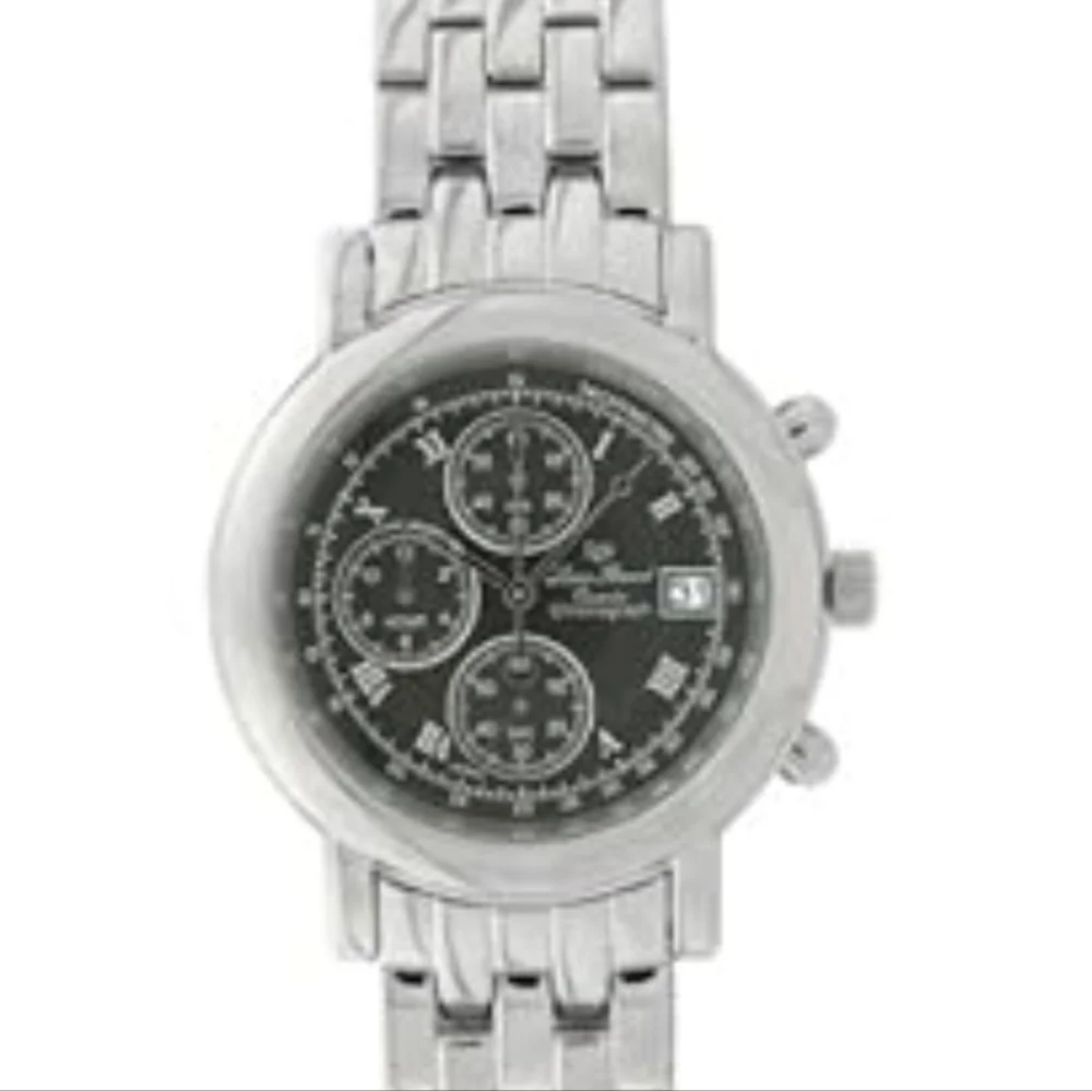 Lucien Piccard Men's Watch Chronograph Charcoal Dial Tachymeter 26499GY